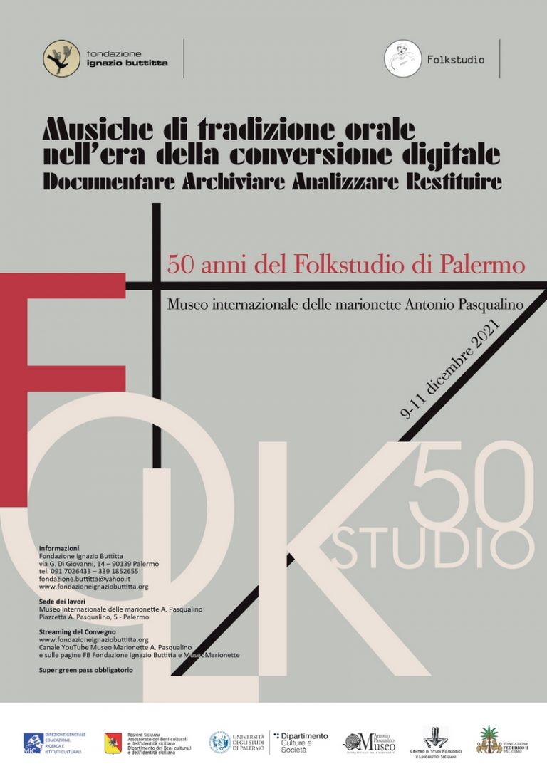 Musiche di tradizione orale nell’era della conversione digitale, tre giornate di studio per i 50 anni del Folkstudio di Palermo