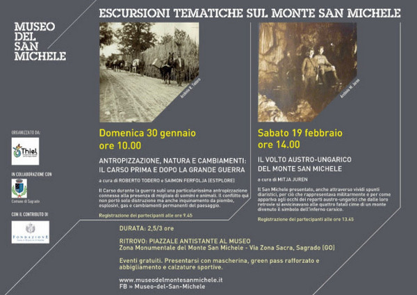 Escursioni tematiche sul Monte San Michele. Storia e itinerari Grande Guerra