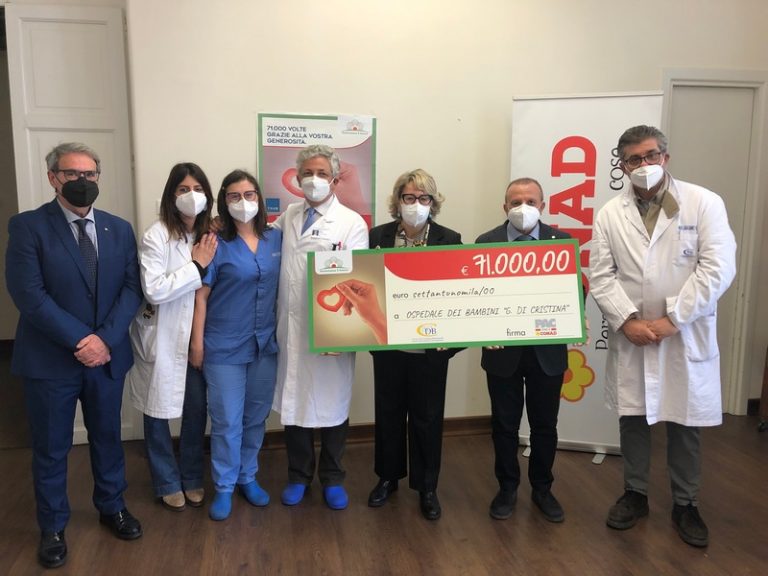 CONAD dona 71 mila euro a sostegno dell’ospedale dei bambini “G. Di Cristina” Arnas Civico