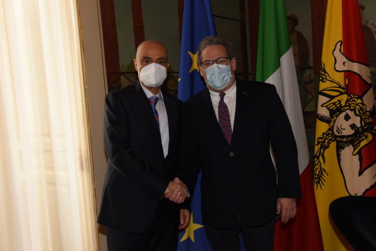 Miccichè riceve l’ambasciatore della Repubblica Algerina<br>“Il 9 e 10 giugno una bilaterale Sicilia-Algeria”<br><br><br>
