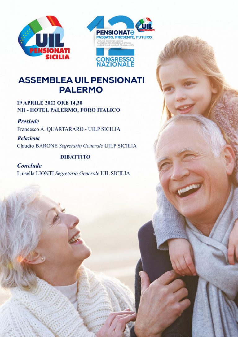 Uil Pensionati Palermo, assemblea martedì 19 aprile. Al centro del dibattito, medicina territoriale