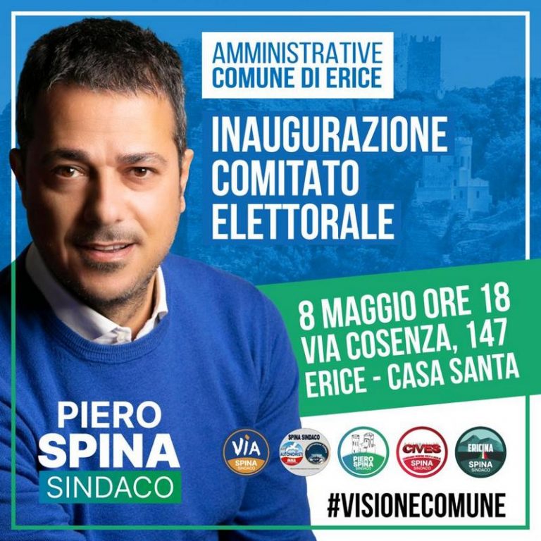 Piero Spina inaugura il comitato elettorale