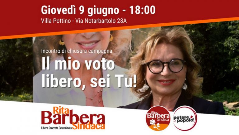 Chiusura della campagna elettorale, con Rita Barbera ci saranno Pino Apprendi e Umberto Santino