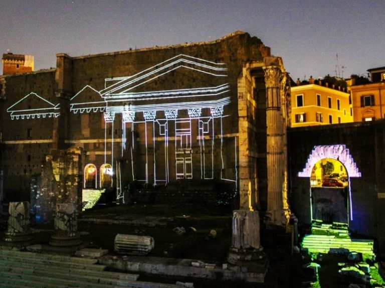 Viaggi nell’antica Roma, dal 10 giugno ogni sera due spettacoli multimediali su Foro di Augusto e Foro di Cesare, a cura di Piero Angela e Paco Lanciano