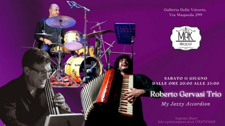  Con “My jazzyAccordion”, sabato 11 Giugno alla Galleria delle Vittorie”, il “Roberto GervasiTrio” rende omaggio alla fisarmonica