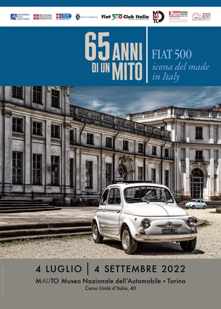 Per i 65 anni della mitica 500, il Fiat 500 Club Italia organizza mostra al museo Nazionale dell’Automobile