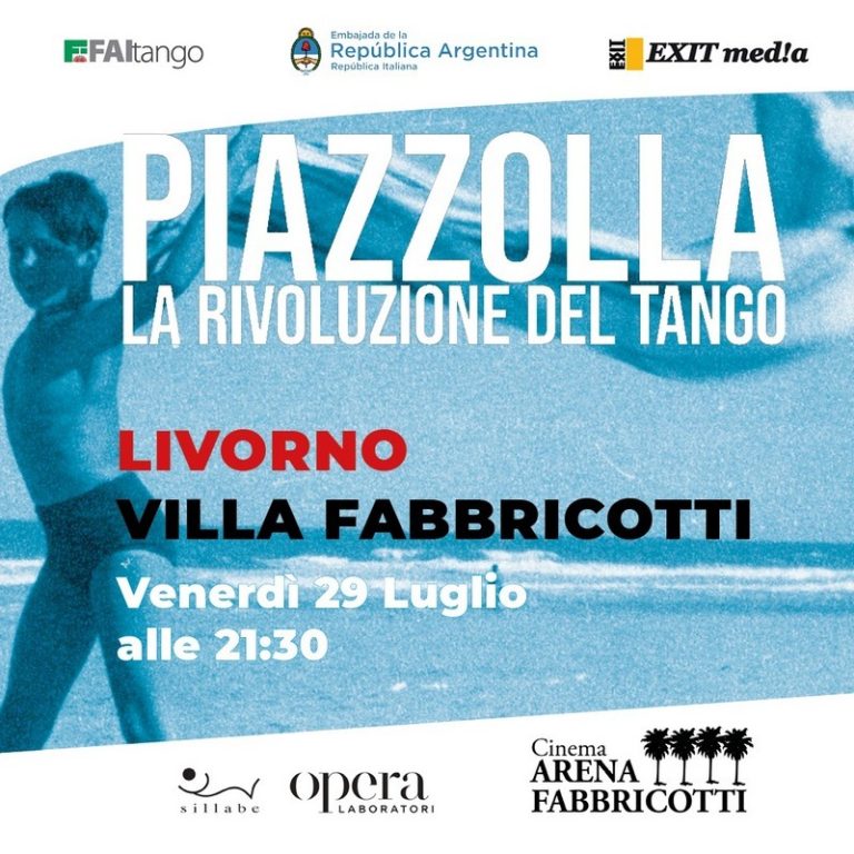 Venerdì 29 luglio ore 21,30, Livorno, Cinema Arena Fabbricotti – Evento dedicato a Piazzolla: “La Rivoluzione del tango”