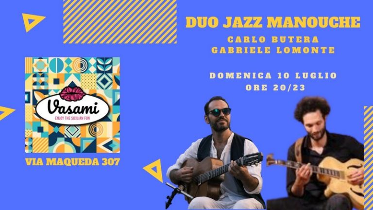 Lo swing del “Duo Jazz Manouche” arriva domenica 10 luglio da Vasami