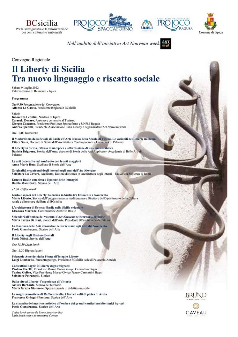 Convegno Regionale: “Il Liberty di Sicilia, tra nuovo linguaggio e riscatto sociale”