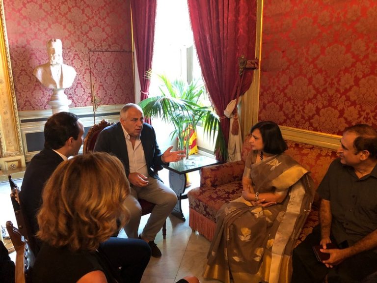 Visita a Palazzo delle Aquile dell’ambasciatrice dell’India, Neena Malhotra