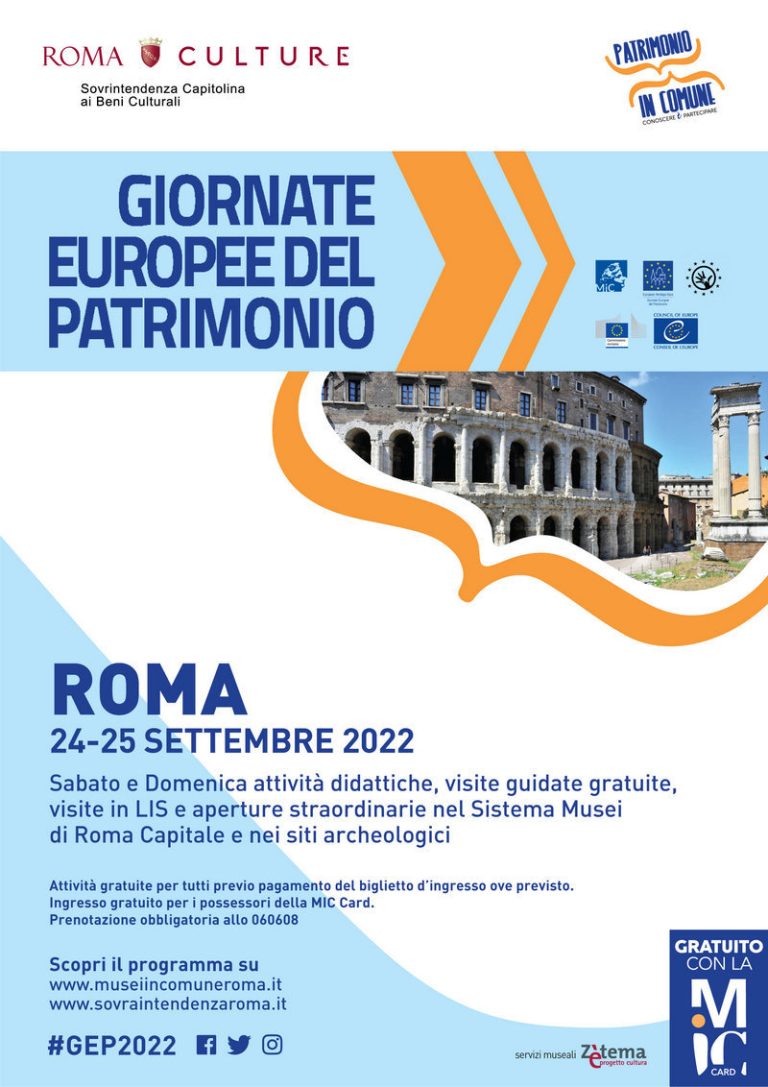 ￼ GEP – Giornate Europee del Patrimonio 2022 – 24 e 25 settembre 2022