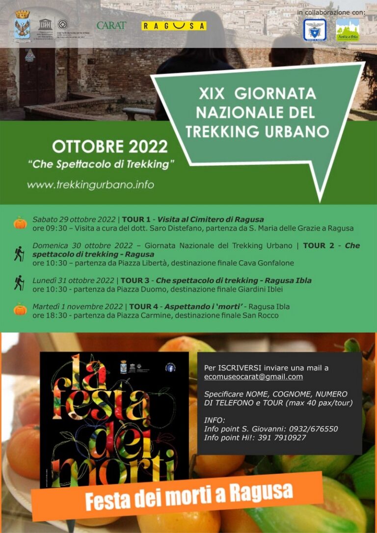Trekking Urbano e Festa dei Morti 2022 a Ragusa