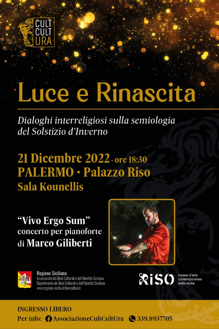 “Luce e Rinascita” il 21 dicembre a Palazzo Riso: dialoghi interreligiosi sulla semiologia del solstizio d’inverno