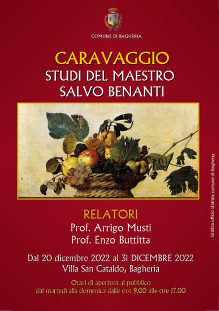 Mostra: “Caravaggio Studi del maestro Salvo Benanti” a Villa San Cataldo dal 20 dicembre al 31 dicembre