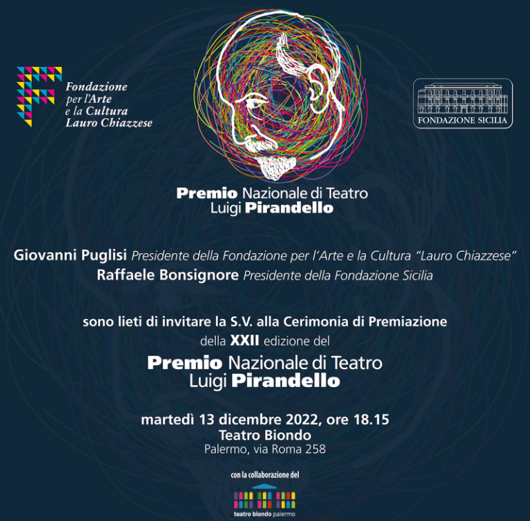 XXII edizione del Premio Nazionale di Teatro Luigi Pirandello. Umberto Orsini e Pamela Villoresi tra i vincitori